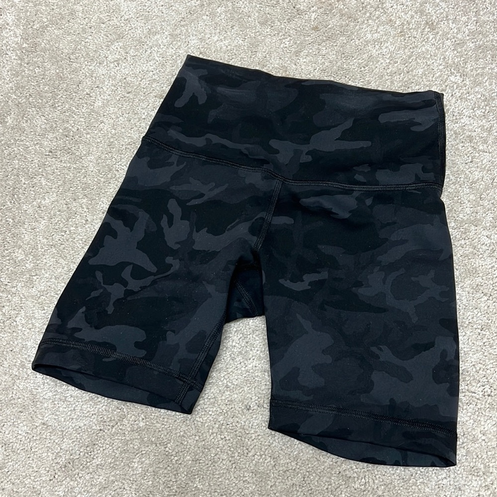 Camo Lululemon biker shorts